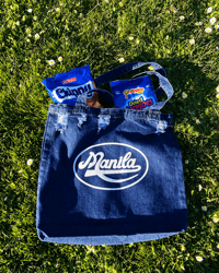 Image 1 of Manila Tote — Distressed Denim