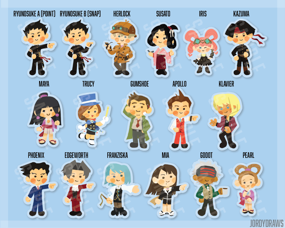 Image of Ace Attorney Charms