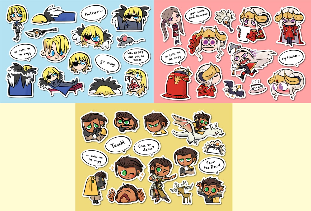 Image of FE3H Meme Sticker Sheets / Magnets