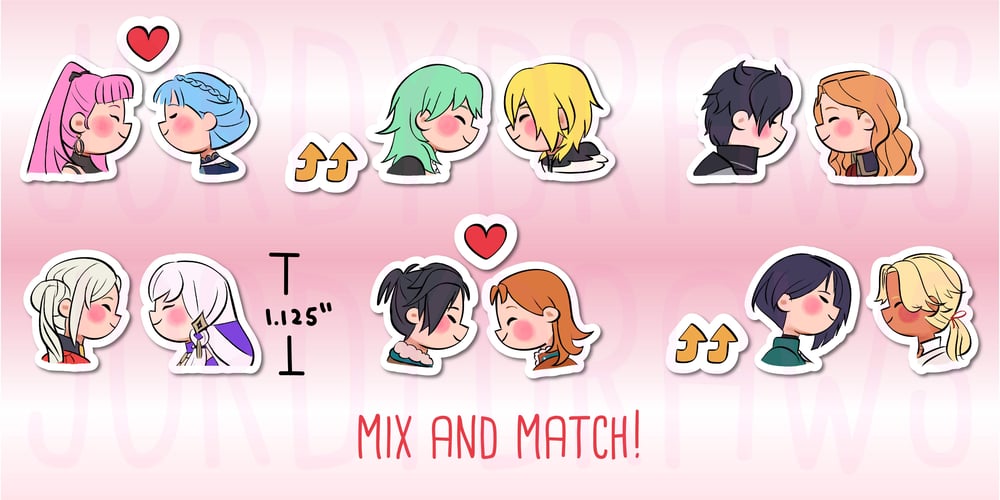 Image of FE3H Support Pairing Stickers/Magnets
