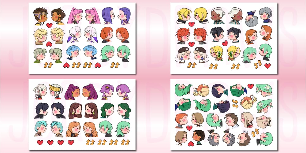 Image of FE3H Support Pairing Stickers/Magnets