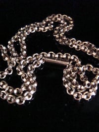 Image 1 of EDWARDIAN 9CT ROSE YELLOW GOLD SOLID CHAIN 20 INCHES 10.8g BAREL CLASP AND TAG