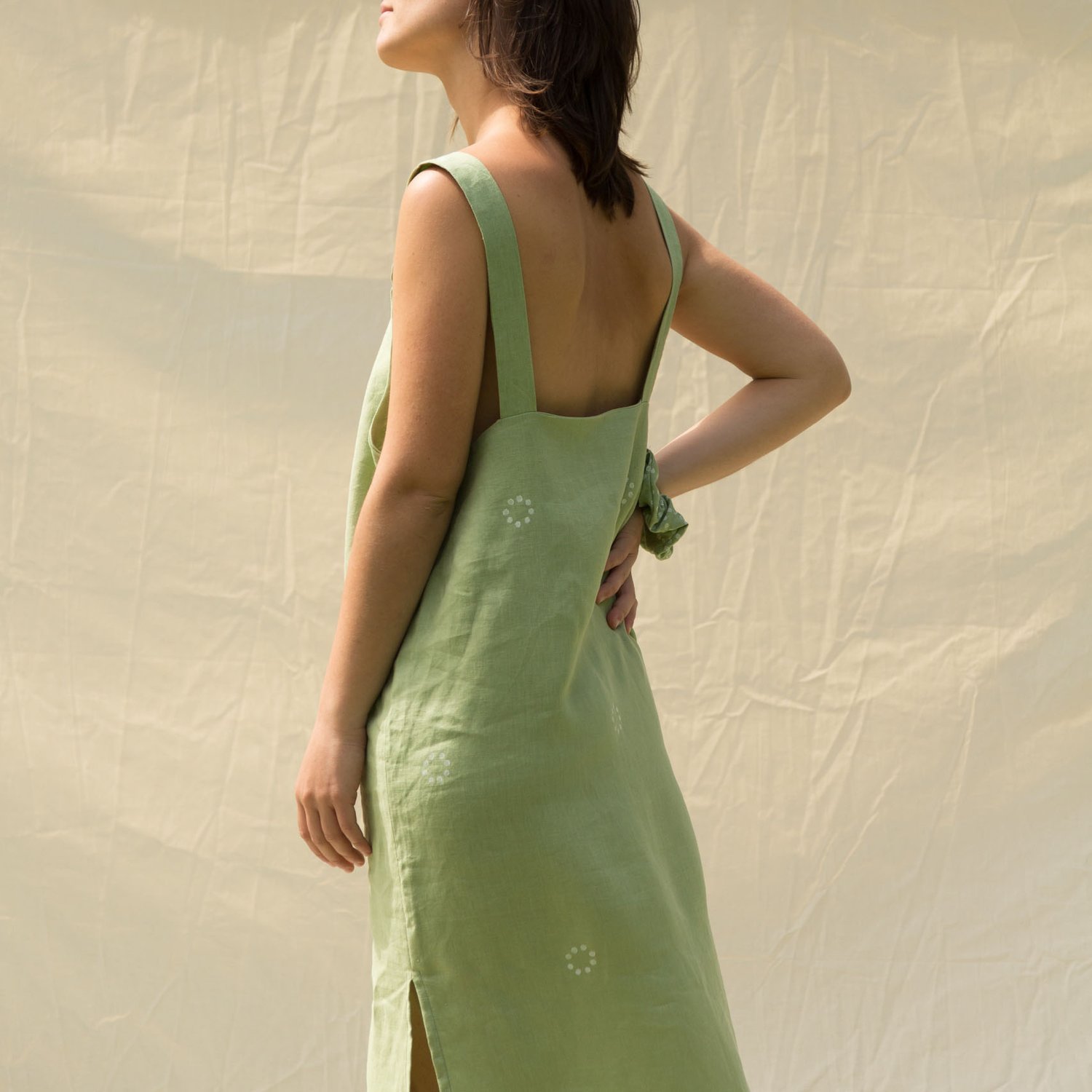 Image of VESTIDO LINO VERDE