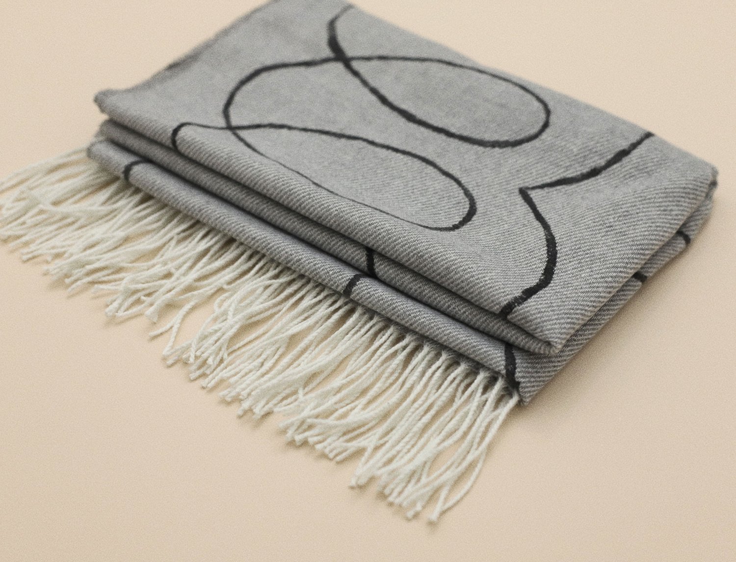 Image of GREY PAINTED SCARF