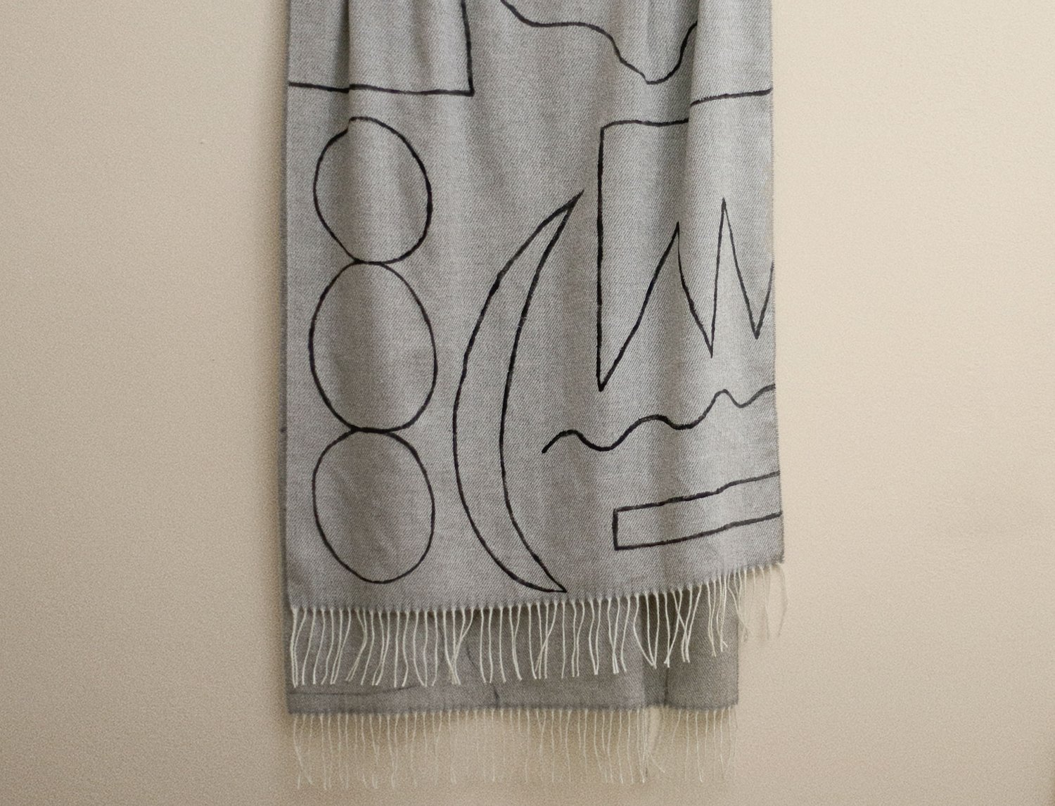 Image of GREY PAINTED SCARF (preorder)