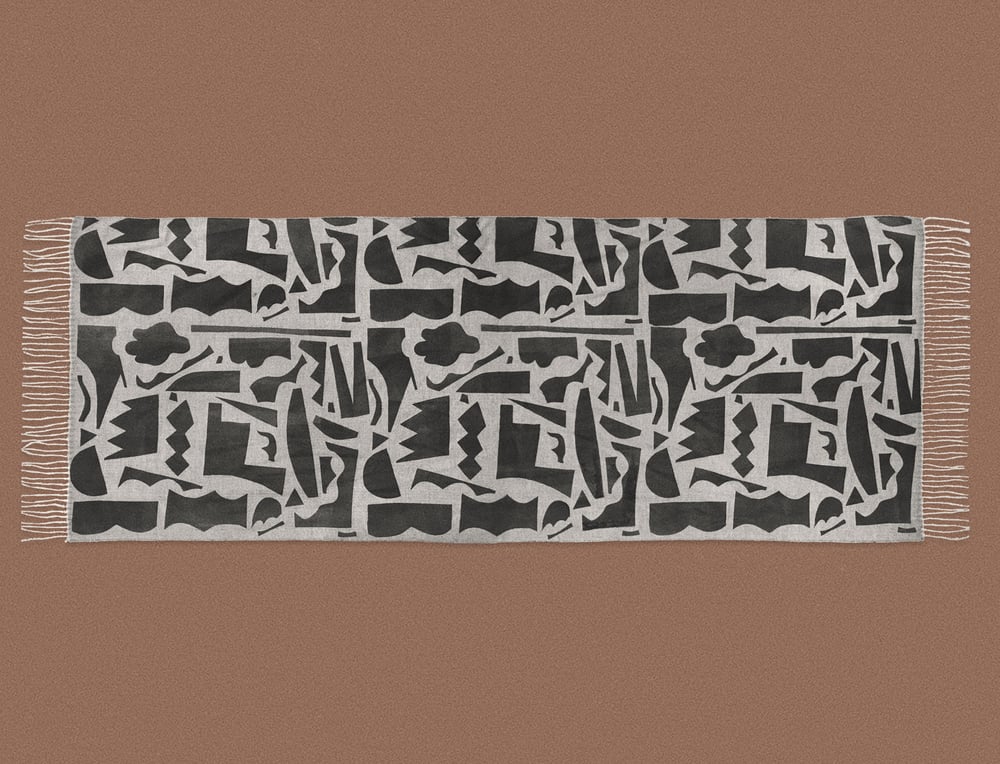 Image of GREY SHAPES SCARF (preorder)