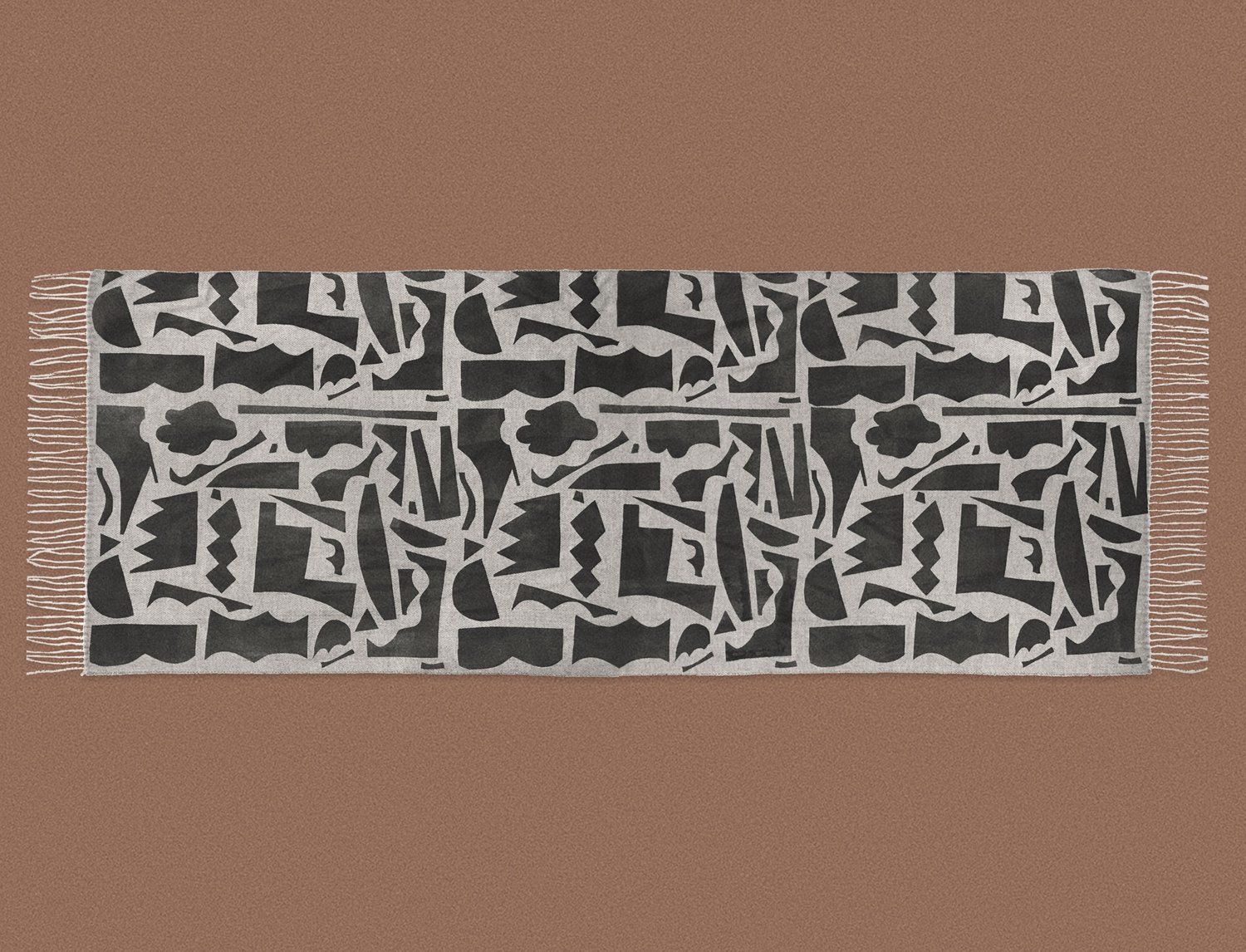 Image of GREY SHAPES SCARF (preorder)