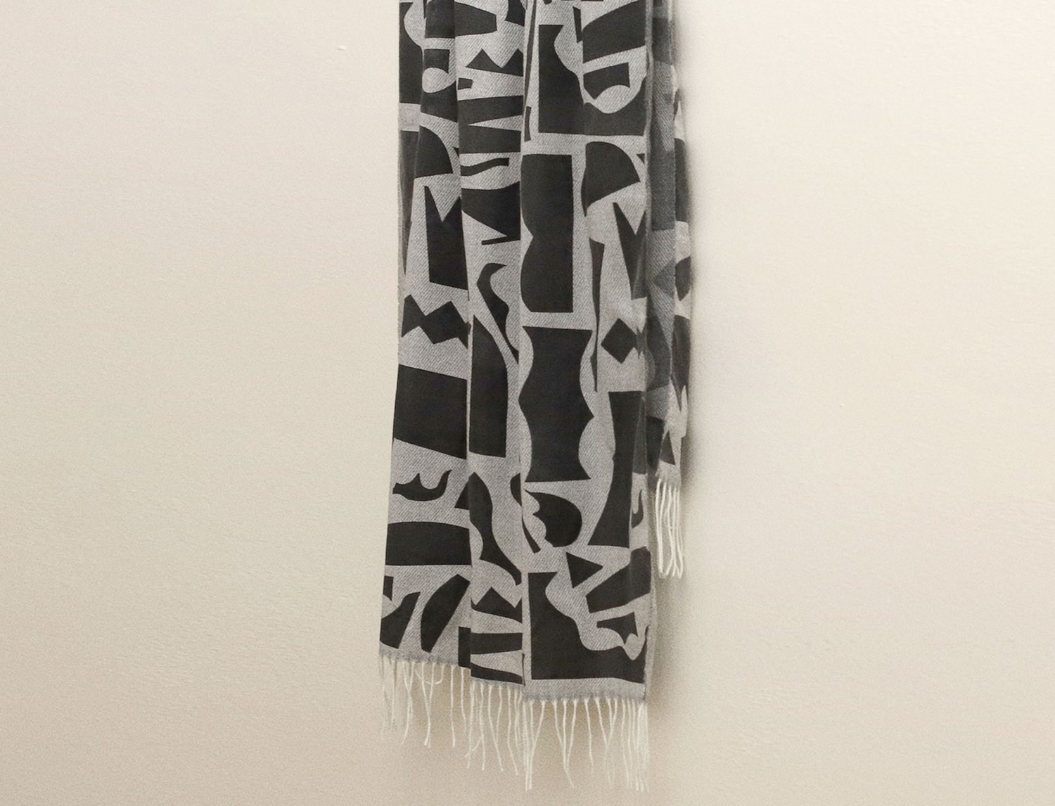 Image of GREY SHAPES SCARF (preorder)