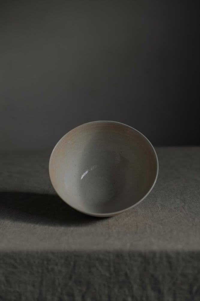 Wood Fired Shino Glazed Porcelain Bowl