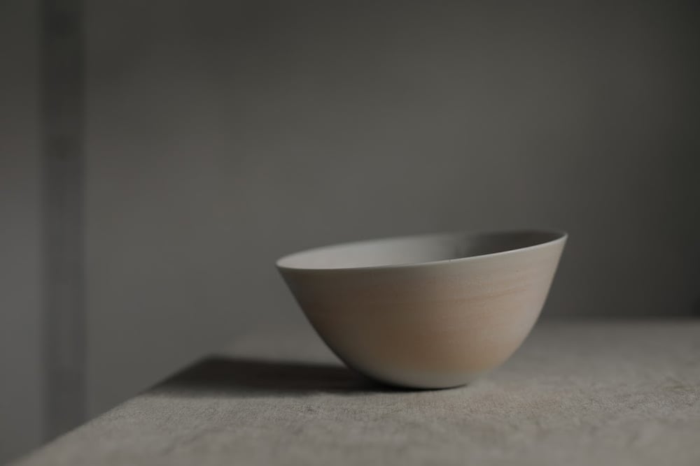 Wood Fired Shino Glazed Porcelain Small Serving Bowl