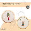 kit 2 riscos de bordar ( cacto e Borboleta)