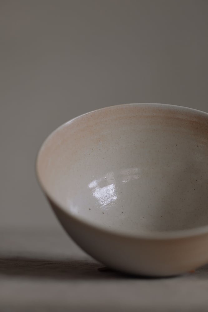 Wood Fired Shino Glazed Small Porcelain Bowl