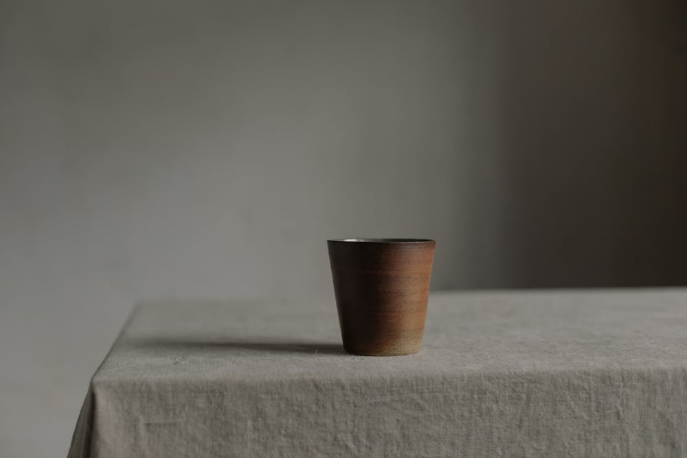 Wood Fired Stoneware Straight Beaker