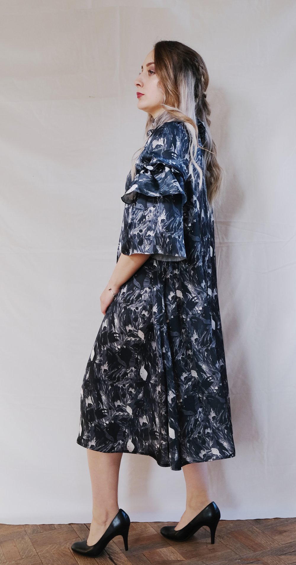 Image of Art School  Artist Smock Dress. Midi. 2 fabric Options.