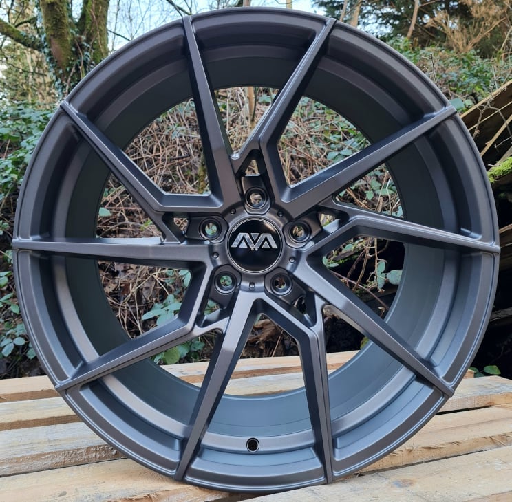 20" STAGGERED AVA HSF032 ALLOY WHEELS FITS 5X120 MATT GUNMETAL TMG ALLOY WHEELS LTD