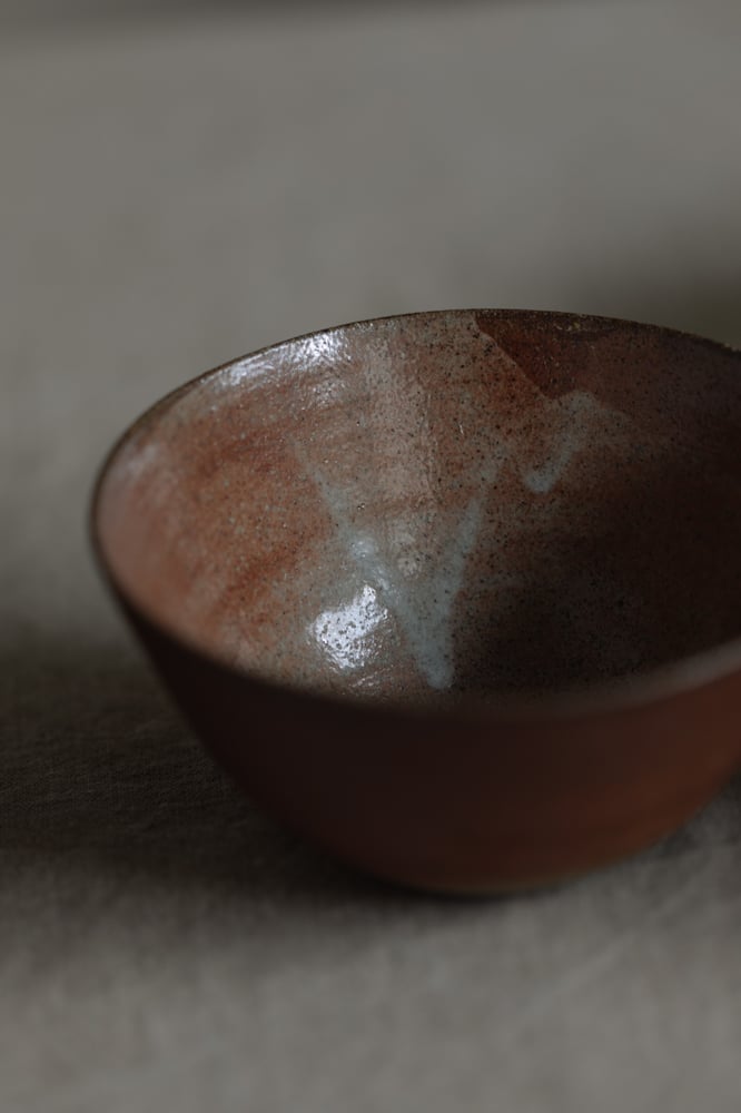 Wood Fired Shino Glazed Small Stoneware Bowl