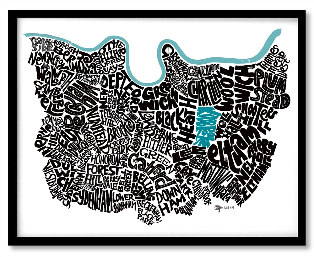 Image of Southwark - Lewisham - Greenwich - SE London map