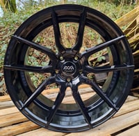 Image 1 of 20" STAGGERED AVA HS 304 ALLOY WHEELS FITS 5X120 GLOSS BLACK
