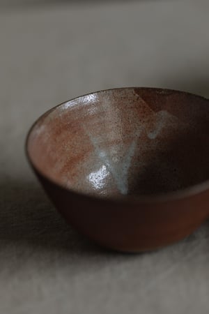 Wood Fired Shino Glazed Stoneware Small Serving Bowl