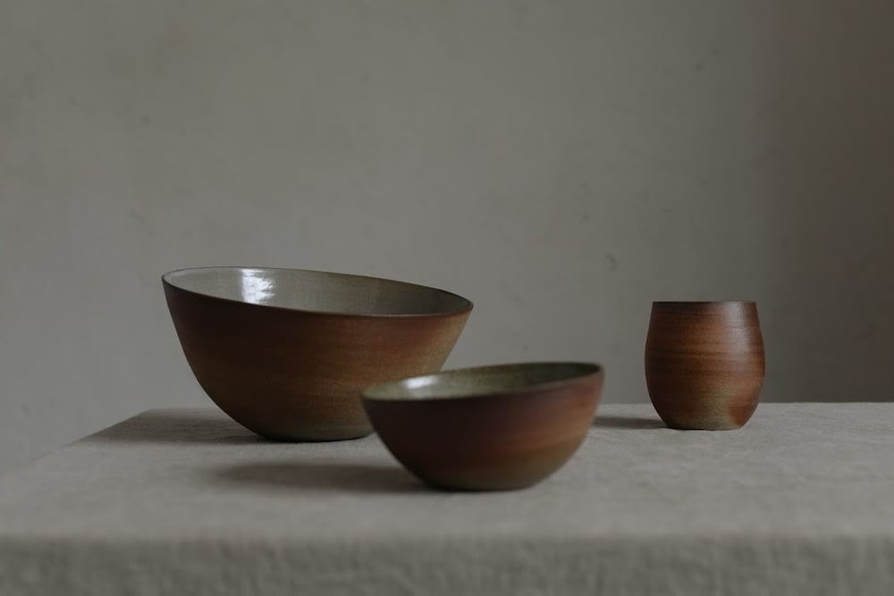 Wood Fired Stoneware Small Serving Bowl