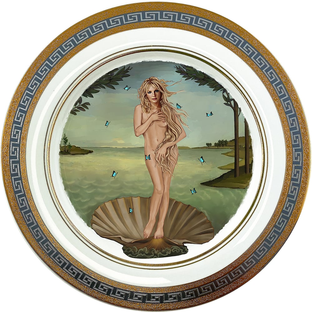 Image of reNacimiento de Britney - Large Fine China Plate - #0776