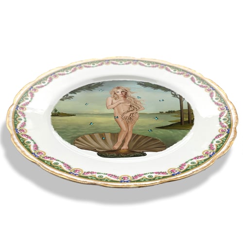 Image of ReNacimiento de Britney- Vintage French Porcelain Plate - #0748