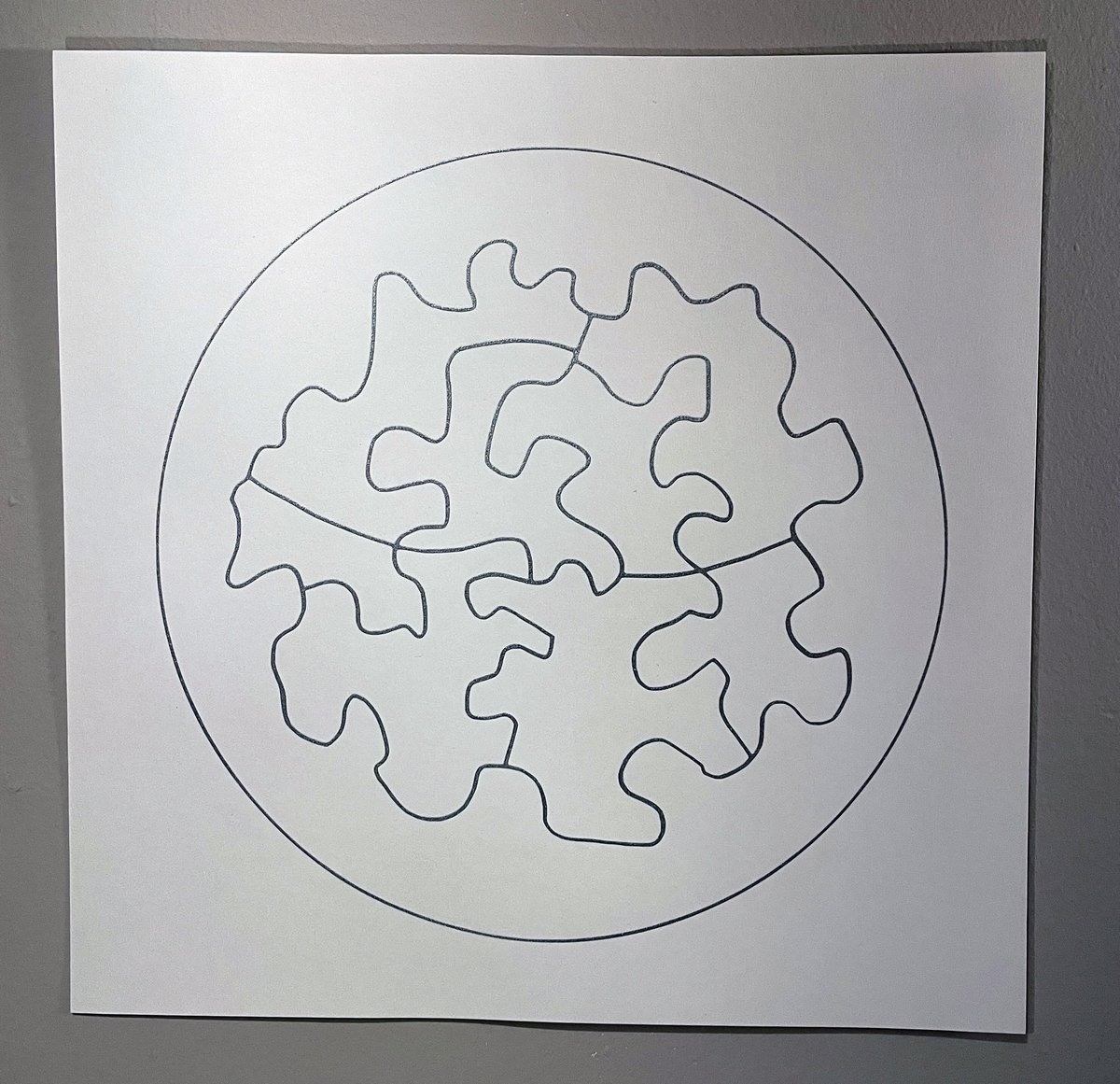 Image of Moon Puzzle Print (White)