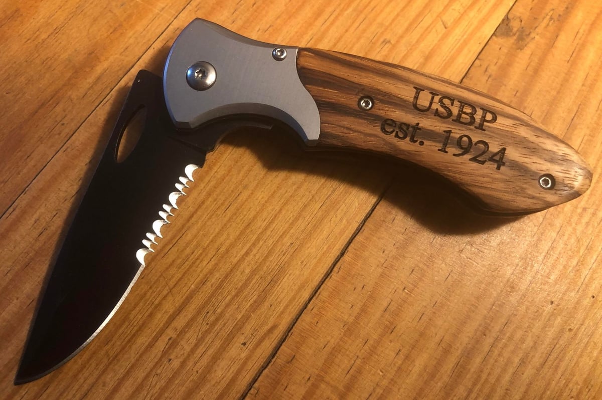 Image of USBP SERRATED TAC-KNIFE (PRICE INCLUDES SHIPPING)