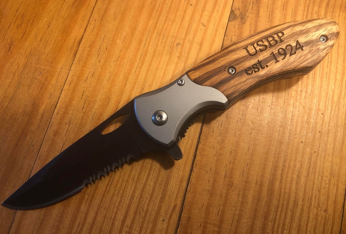 Image of USBP SERRATED TAC-KNIFE (PRICE INCLUDES SHIPPING)