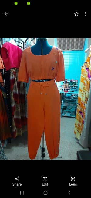 Image of Cropped top jogging suit