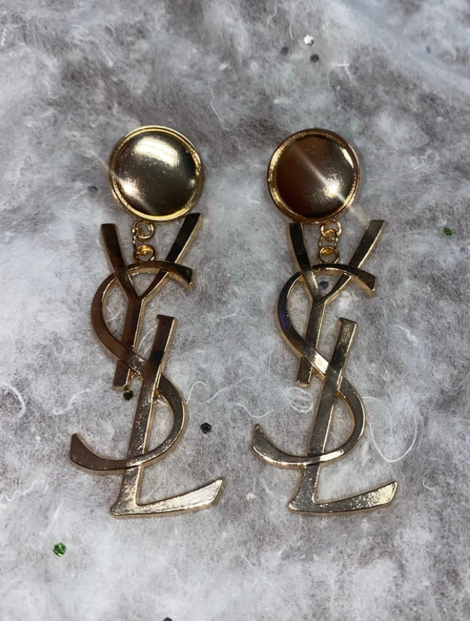 Image of (THIS ITEM NOW ON HOLD) YSL Vintage Pendant Drop Earrings