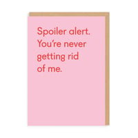 Spoiler alert card