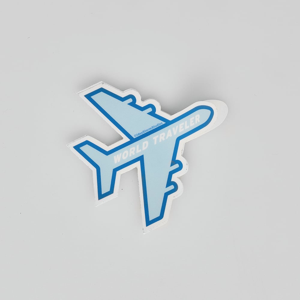 Image of World Traveler Plane Sticker