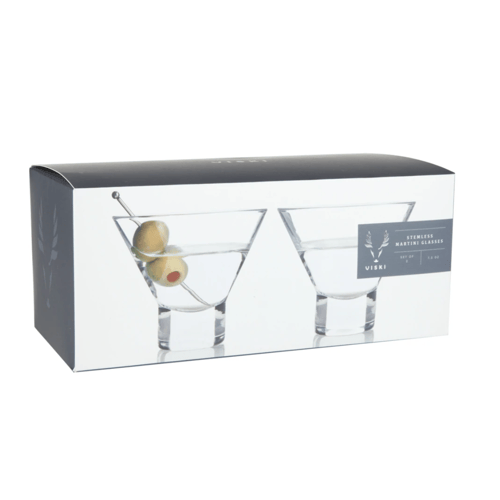 Image of STEMLESS CRYSTAL MARTINI GLASSES