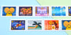Kingdom Hearts Travel Poster Stamp Washi