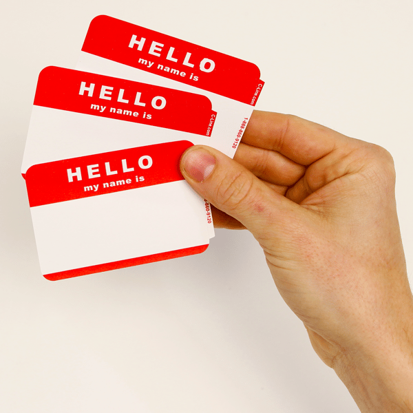 Image of Hello My Name Is Blank Stickers (RED)