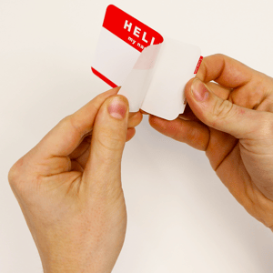 Image of Hello My Name Is Blank Stickers (RED)