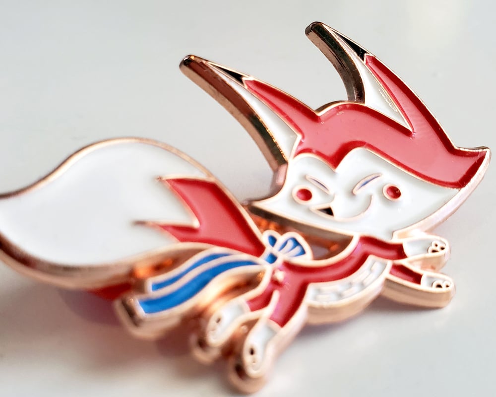 Image of Kitsune Fox Enamel Pin