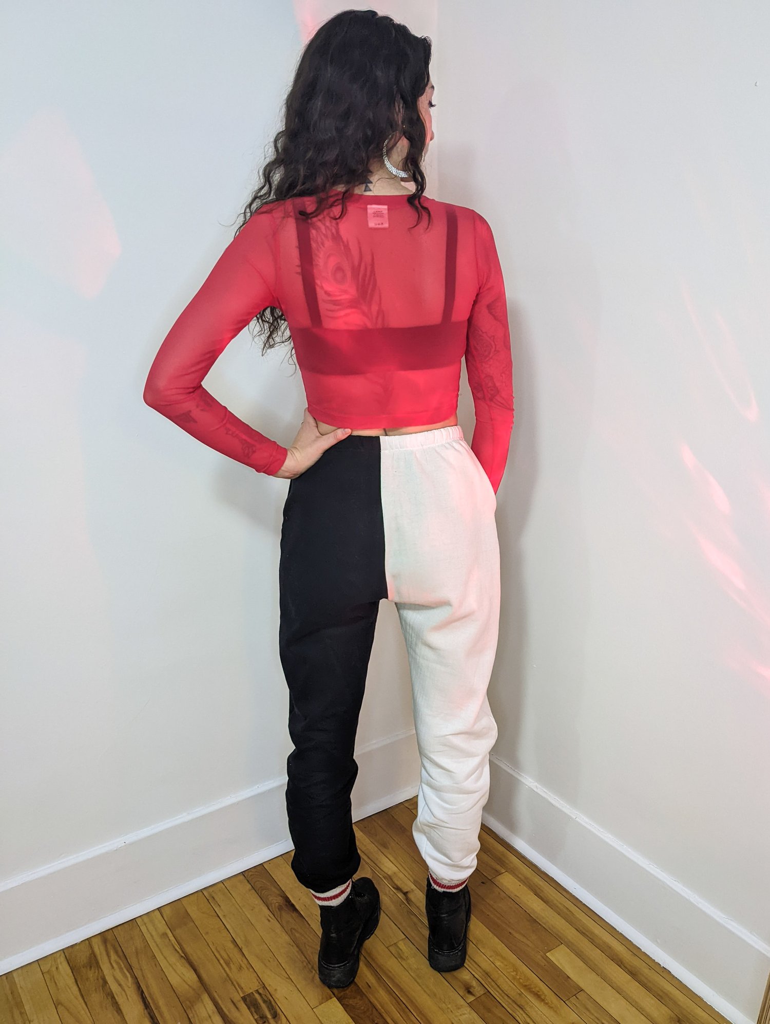 Image of Basic Mesh Longsleeve Crop