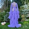 Periwinkle/Lavender "Daphne" Sheer Dressing Gown 