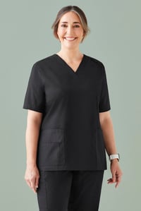 Ladies Tokyo Scrub top with Box Hill Institute logo 