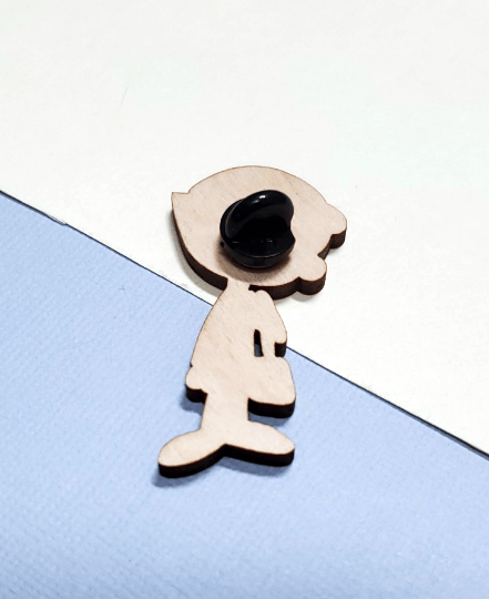 Image of Professor Layton Wooden Pins / Stickers