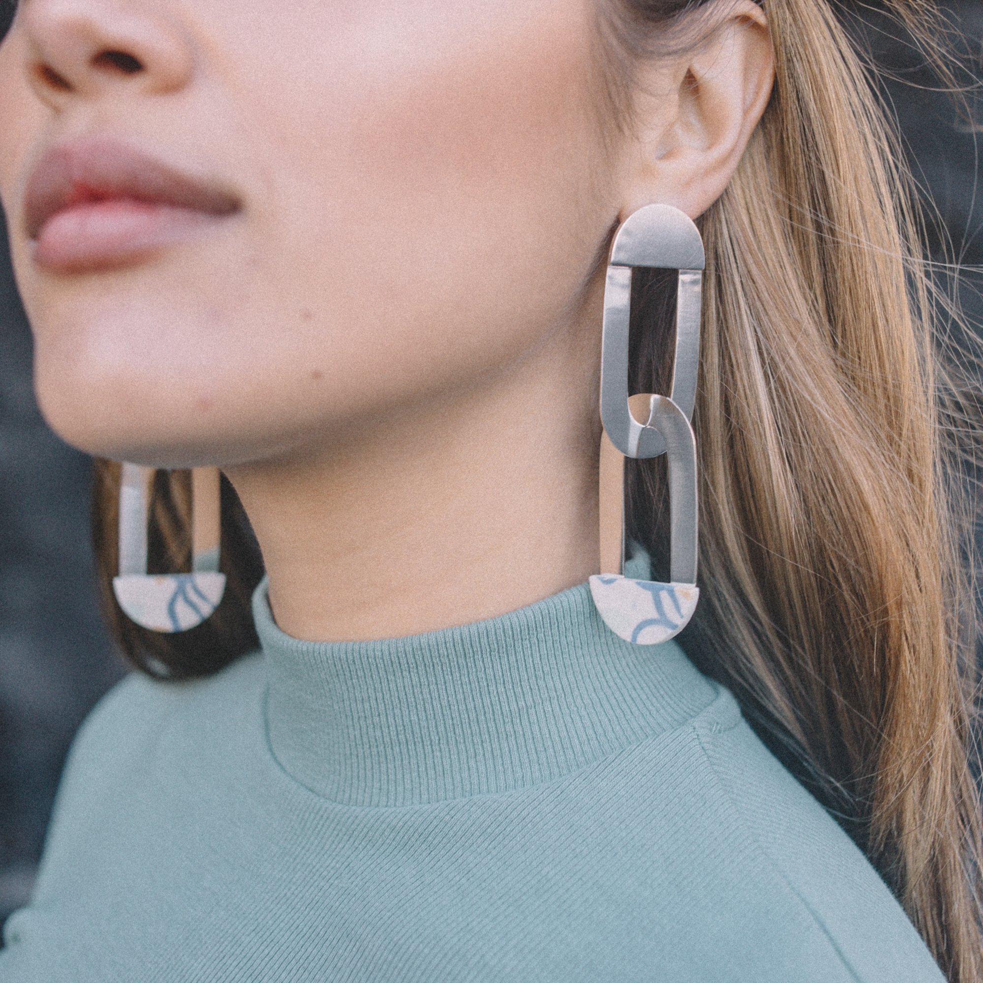 Image of pendientes SIROCO plata 