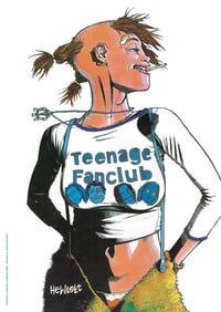 Image 1 of COLLECTOR'S ITEM - TANK GIRL "SAUSAGE WEEKLY" POSTER MAGAZINE SPECIAL - with "HEAD" badge!