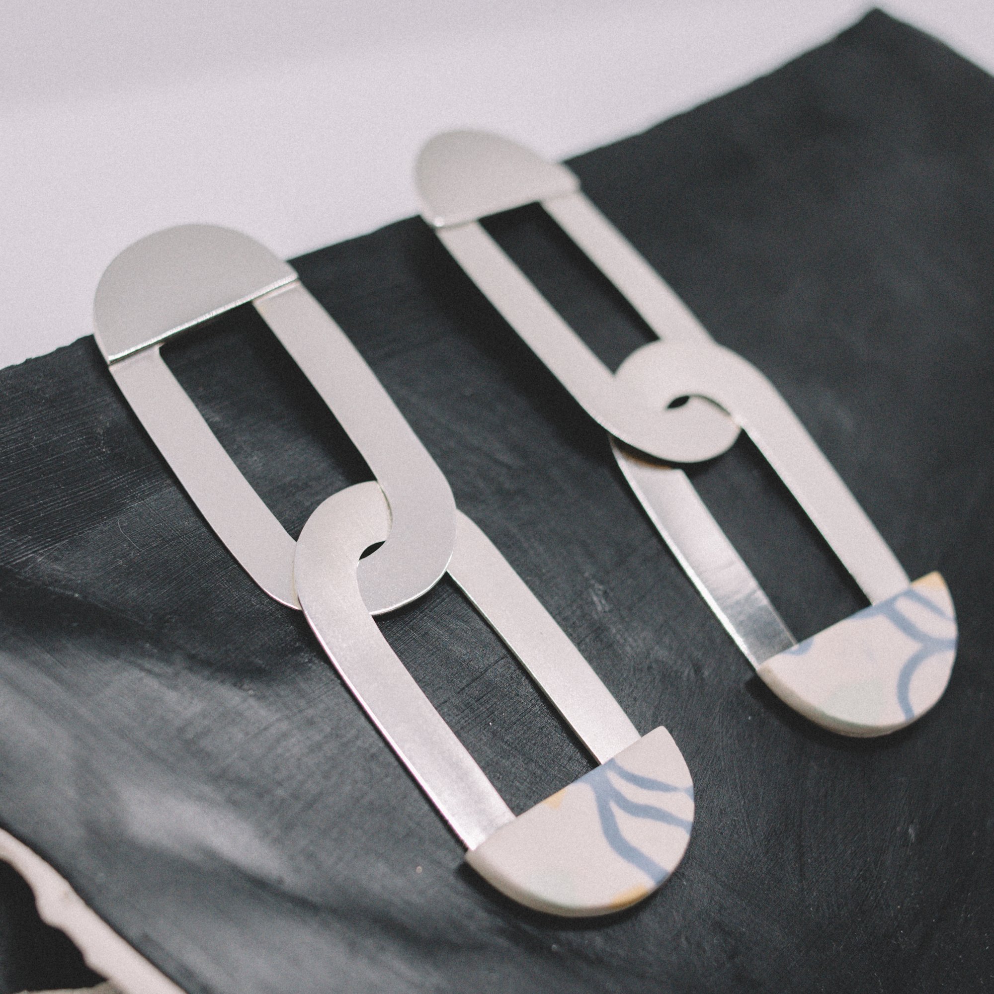 Image of pendientes SIROCO plata 