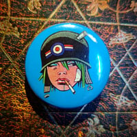 Image 3 of COLLECTOR'S ITEM - TANK GIRL "SAUSAGE WEEKLY" POSTER MAGAZINE SPECIAL - with "HEAD" badge!
