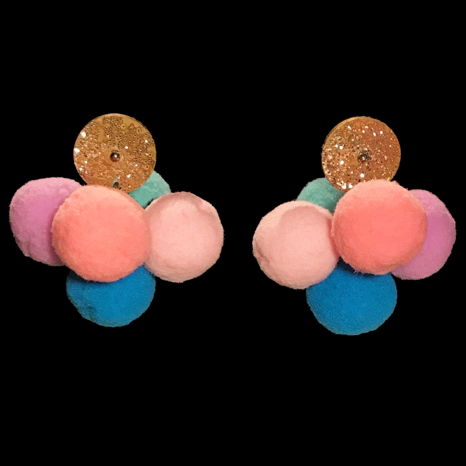 Big pom 2025 pom earrings