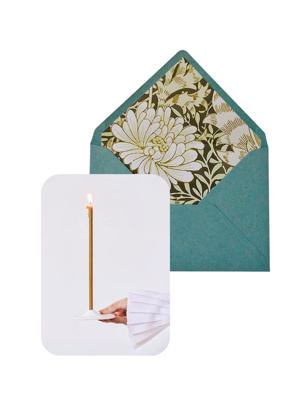 Image of Enveloppe coloris eucalyptus  (5 motifs au choix)
