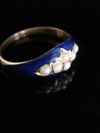 VICTORIAN 15CT ENAMEL AND PEARL RING