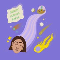 Image 2 of 'Sorry, Leaving Earth' A5 Postcard